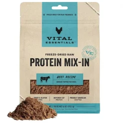 Vital Essentials Freeze-Dried Raw Protein Mix-In Ground Topper for Dogs