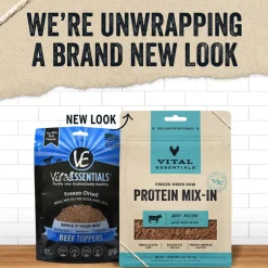 Vital Essentials Freeze-Dried Raw Protein Mix-In Ground Topper for Dogs