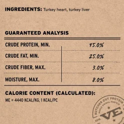 Vital Essentials Freeze-Dried Turkey Giblets Treats for Dogs, 2-oz