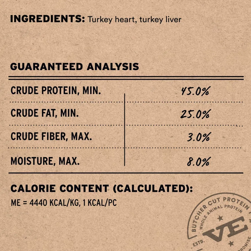 Vital Essentials Freeze-Dried Turkey Giblets Treats for Dogs, 2-oz