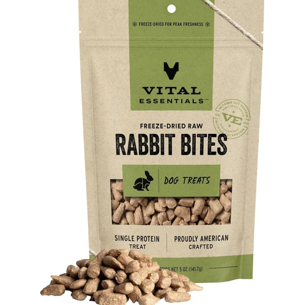 Vital Essentials Freeze-Dried Raw Rabbit Bites Treats For Dogs