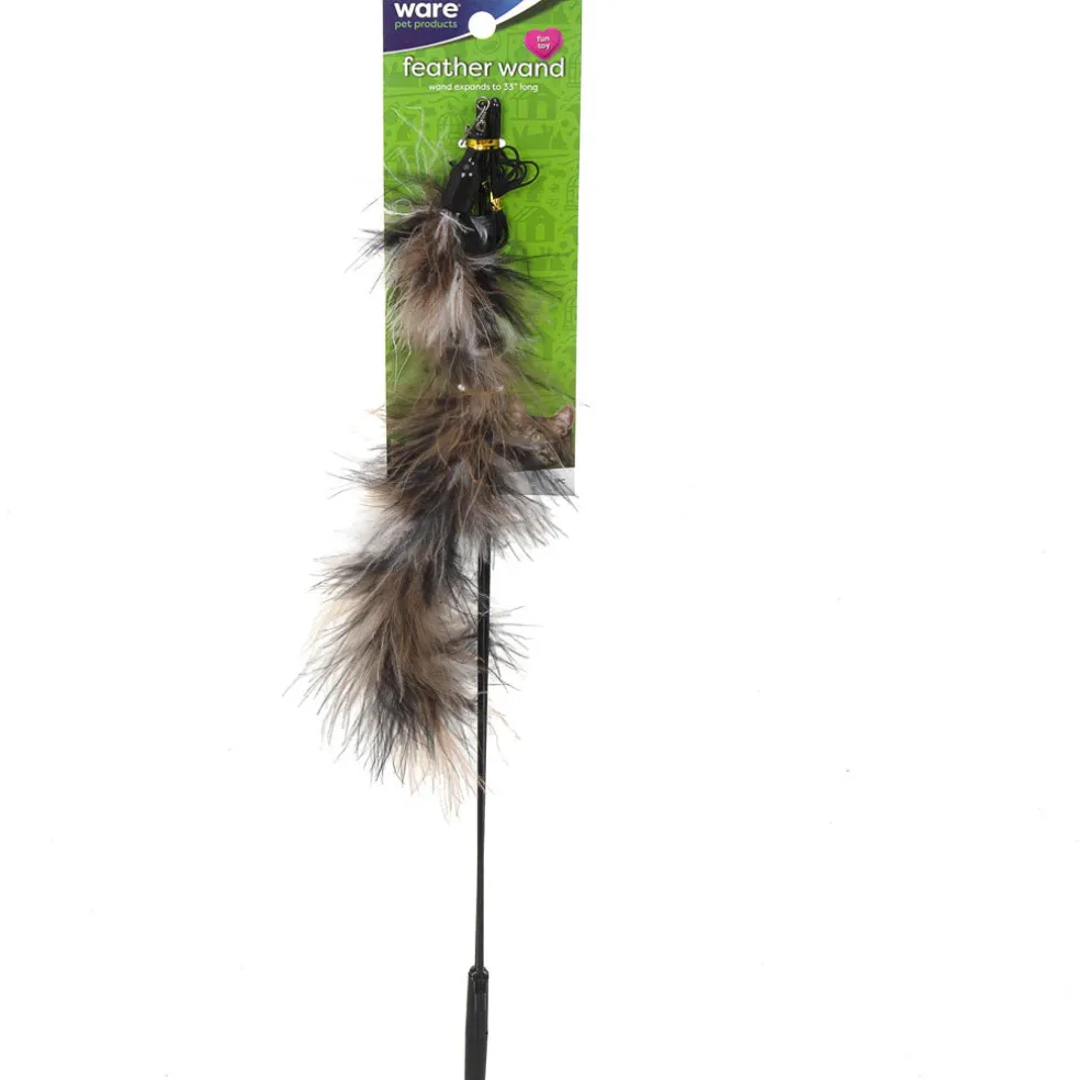 Ware Feather Wand Teaser Cat Toy