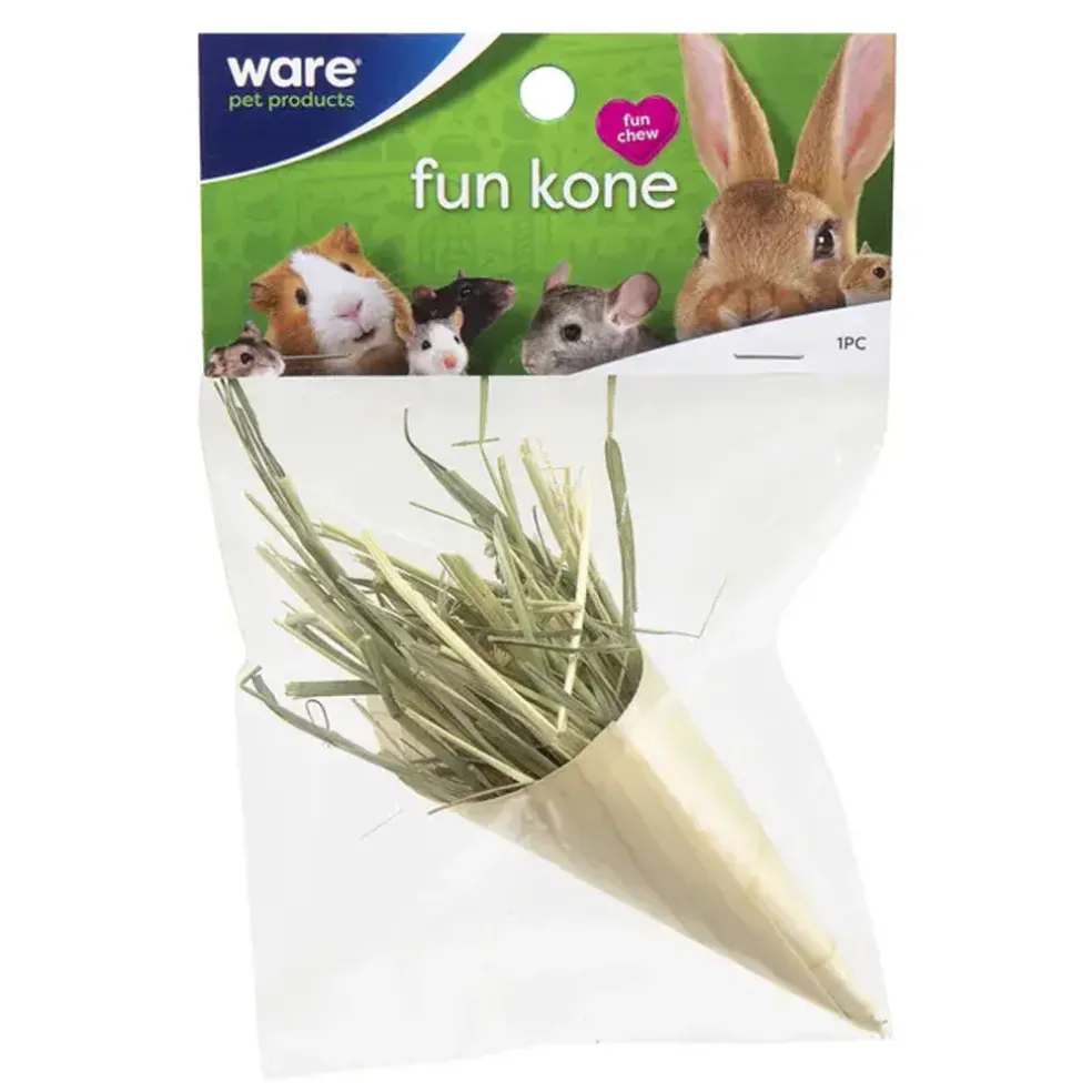 Ware Fun Kone with Timothy Hay Small Animal Chew