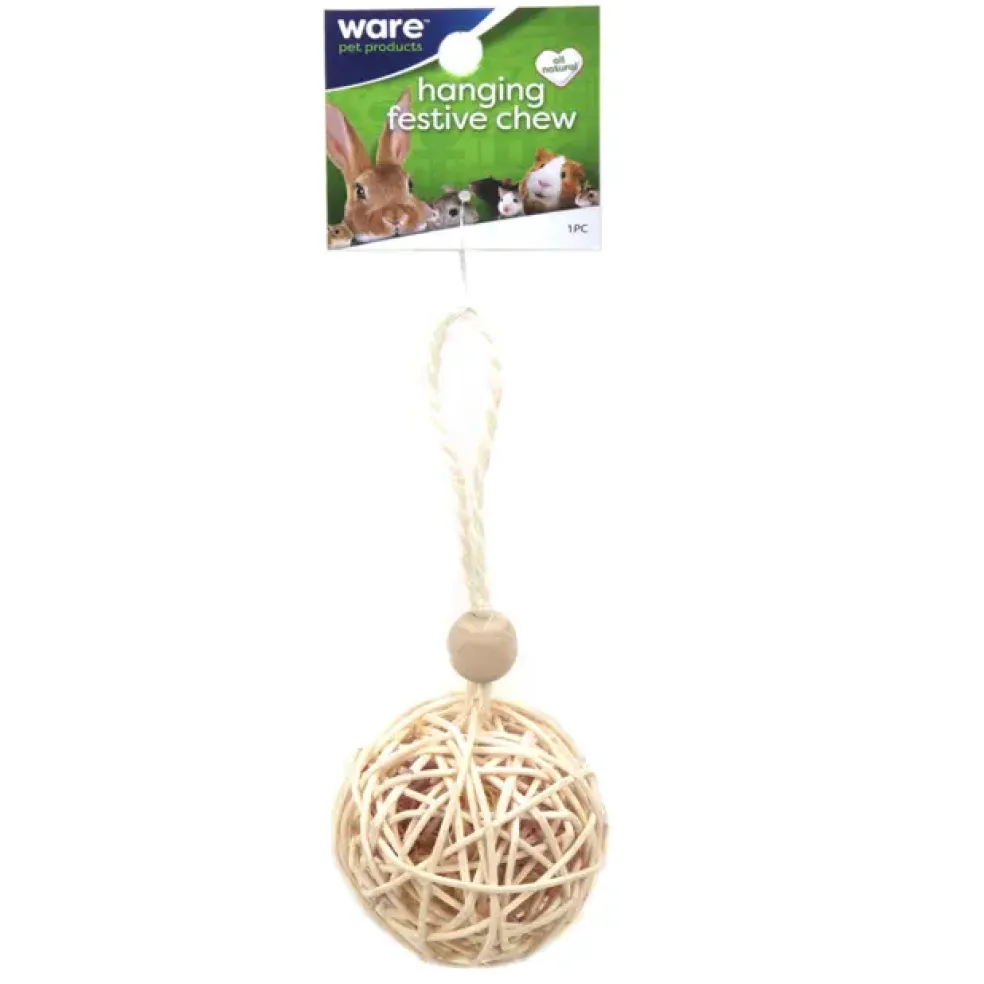 Ware Hanging Festive Chew Toy for Small Animals, Assorted Colors, 1-count
