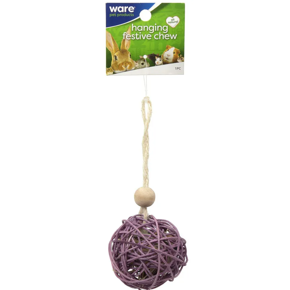 Ware Hanging Festive Chew Toy for Small Animals, Assorted Colors, 1-count