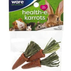 Ware Health-E Karrots Chew Treat for Small Animals, 3-count