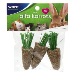 Ware Mini Alfa Karrots Chew Treat for Small Animals, 3-count