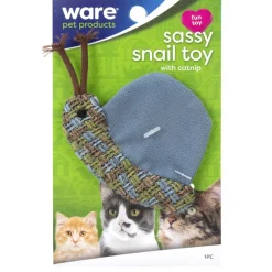 Ware Sassy Snail Toy with Catnip for Cats, 1 count