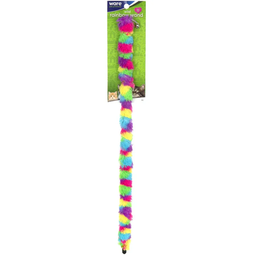Ware Wild Rainbow Wand Teaser Cat Toy