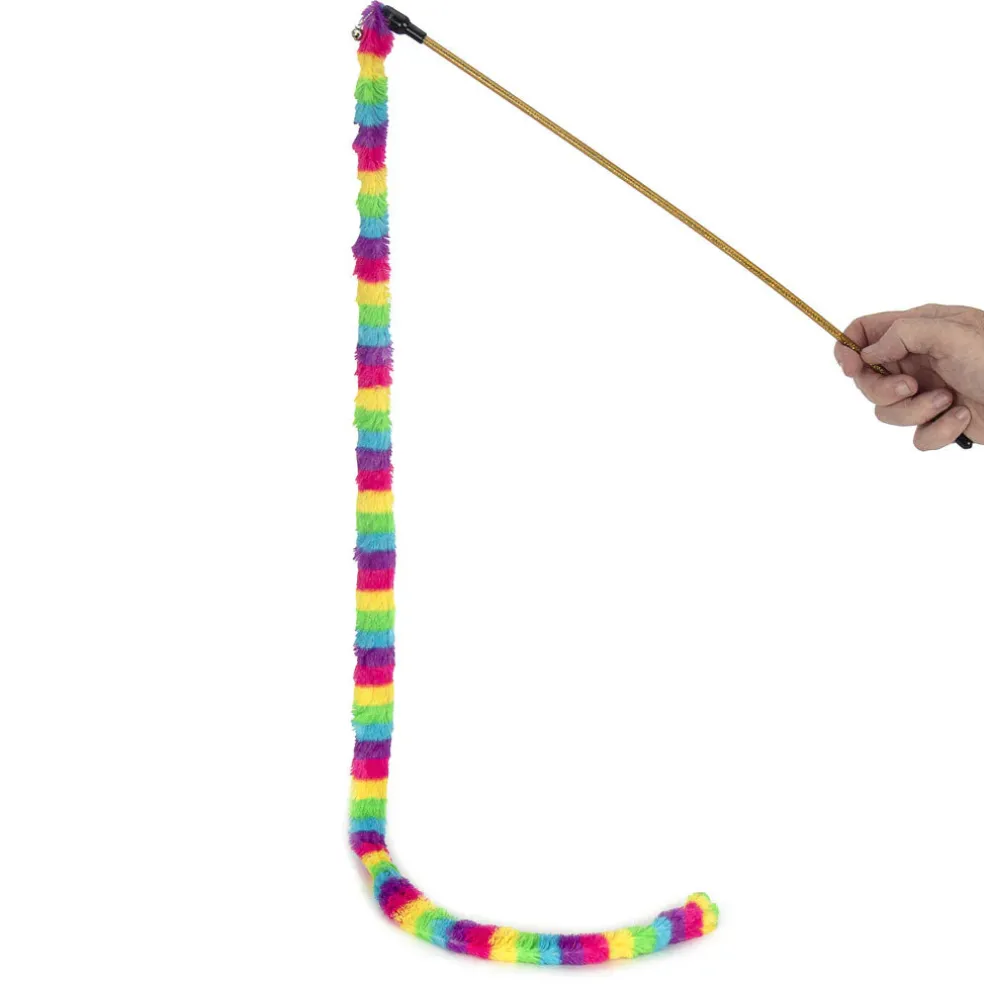 Ware Wild Rainbow Wand Teaser Cat Toy