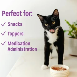 Wellness Lickable Treats Tuna Recipe Natural Treats for Cats, 2.5-oz