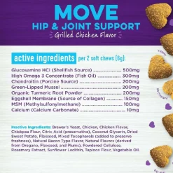Wellness Move Hip & Joint Support Chicken Flavor Chew Supplement for Dogs