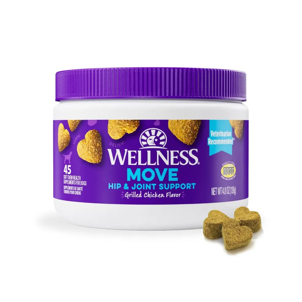 Wellness Move Hip & Joint Support Chicken Flavor Chew Supplement for Dogs