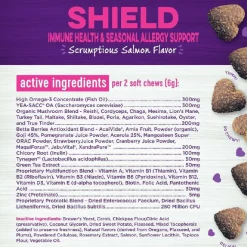 Wellness Shield Immune Health & Seasonal Allergy Support Supplement for Dogs, 45 soft chews