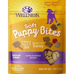 Wellness Soft Puppy Bites Lamb & Salmon Recipe Grain-Free Dog Treats (3 oz)