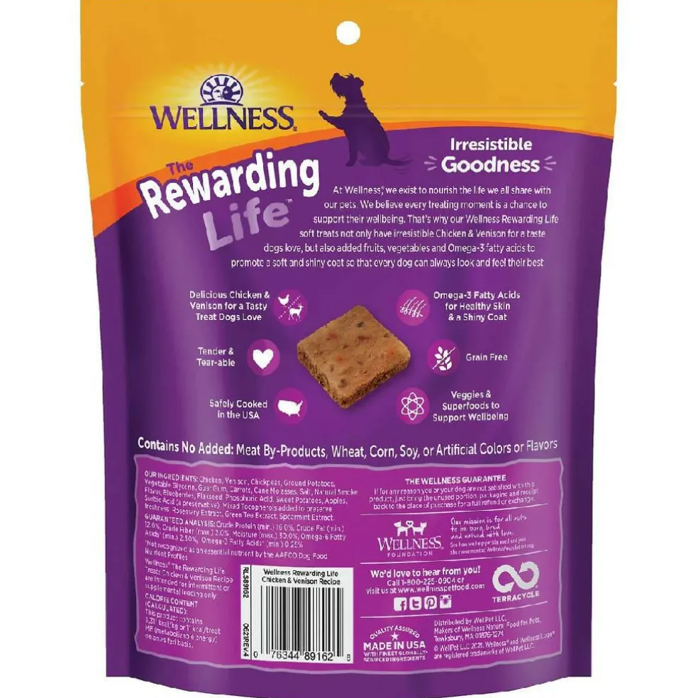 Wellness The Rewarding Life Chicken & Venison Recipe Grain-Free Dog Treats (6 oz)