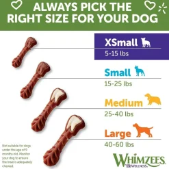 WHIMZEES Brushzees Dental Chews Natural Grain-Free Dental Dog Treats Extra Small (48 count)