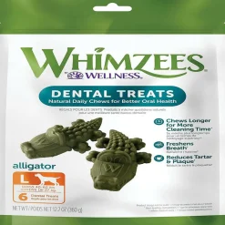 Whimzees by Wellness Alligator Natural Grain-Free Dental Chews For Large Dogs (12.7 oz)