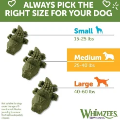 WHIMZEES by Wellness Alligator Natural Grain Free Dental Chews For Medium Dogs (12 pc)