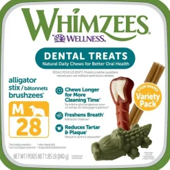Whimzees by Wellness Dental Chews Variety Packs For Medium Dog (28 count)
