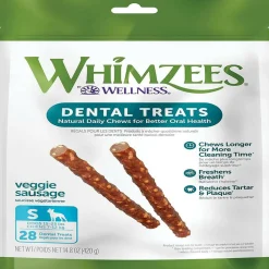Whimzees by Wellness Dental Chew Veggie Sausage For Small Dog (28 Pack)