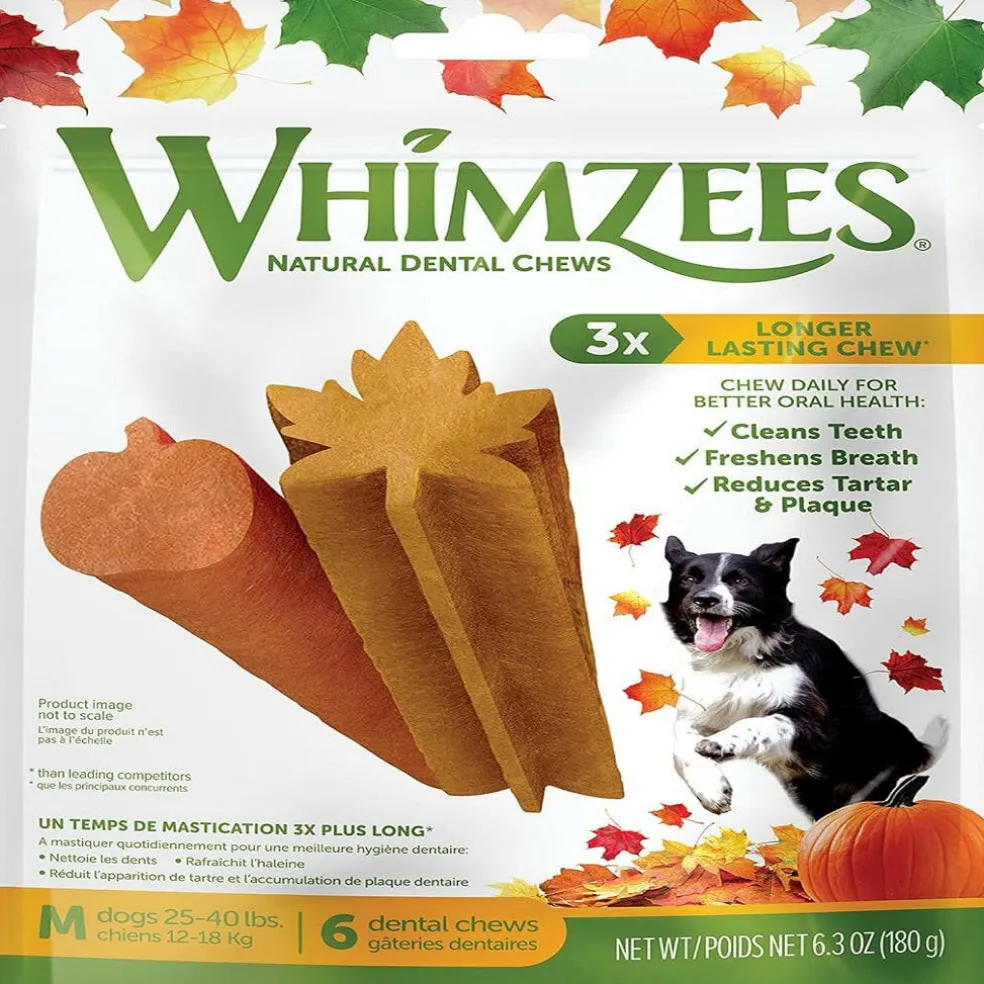 Whimzees by Wellness Fall Value Bag Medium Dental Dog Chews (6.3 oz)