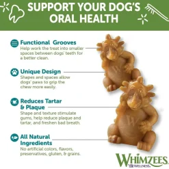 Whimzees by Wellness Hedgehog Dental Chews Natural Grain-Free Dental Treats For Large Dogs (6 ct)