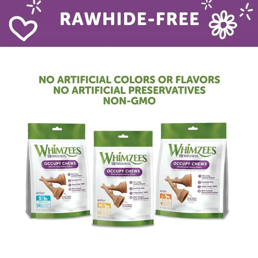 Whimzees by Wellness Occupy Antler Value Bag Treat For Medium Dog (12 pc)