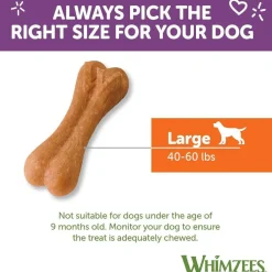 Whimzees by Wellness Rice Bone Natural Grain Free Dental Chew For Large Breed Dog(6 pc)