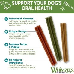 Whimzees by Wellness Stix Natural Grain Free Dental Chews For Medium Breed Dogs (14.8 oz)