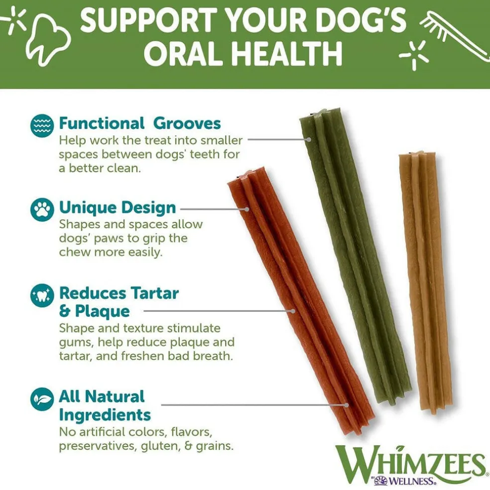 Whimzees by Wellness Stix Natural Grain-Free Dental Chews For Small Breed Dogs (14.8 oz)