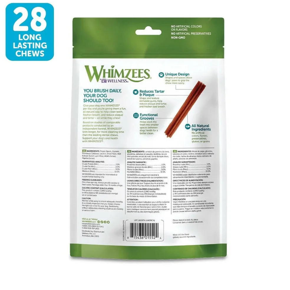 Whimzees by Wellness Stix Natural Grain-Free Dental Chews For Small Breed Dogs (14.8 oz)