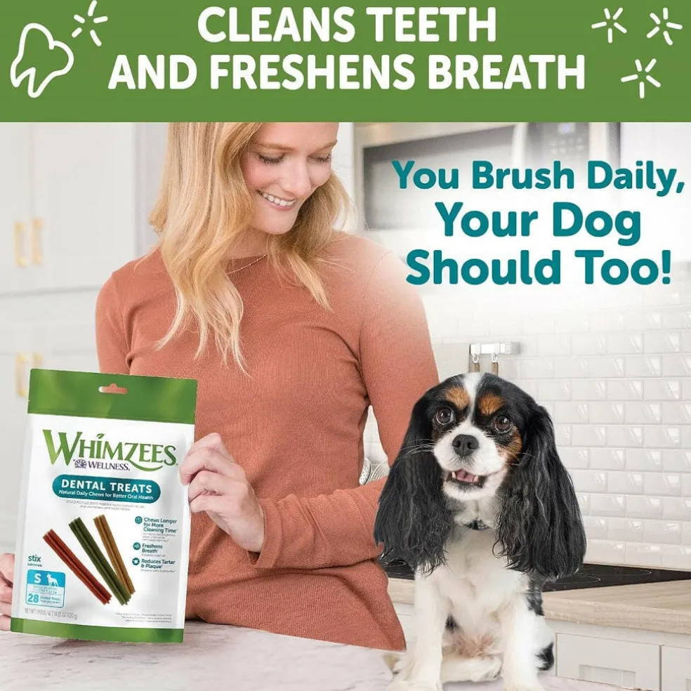 Whimzees by Wellness Stix Natural Grain-Free Dental Chews For Small Breed Dogs (14.8 oz)