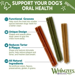 Whimzees by Wellness Stix Natural Grain-Free Dental Chews For Large Dogs (14.8 oz)
