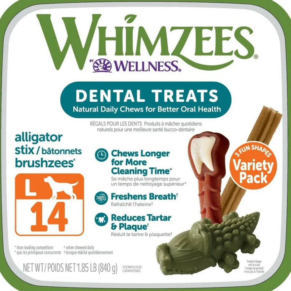 WHIMZEES by Wellness Variety Pack Grain-Free Dental Treats For Large Dog (14 ct)