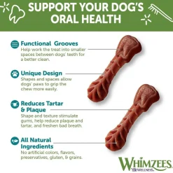 Whimzees Daily Use Pack Dental Treats For Dogs Extra Small Brushzees (7.4 oz)