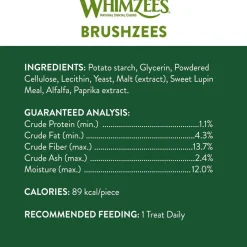 Whimzees Natural Grain Free Daily Dental Medium Dog Treats (7.4 oz)