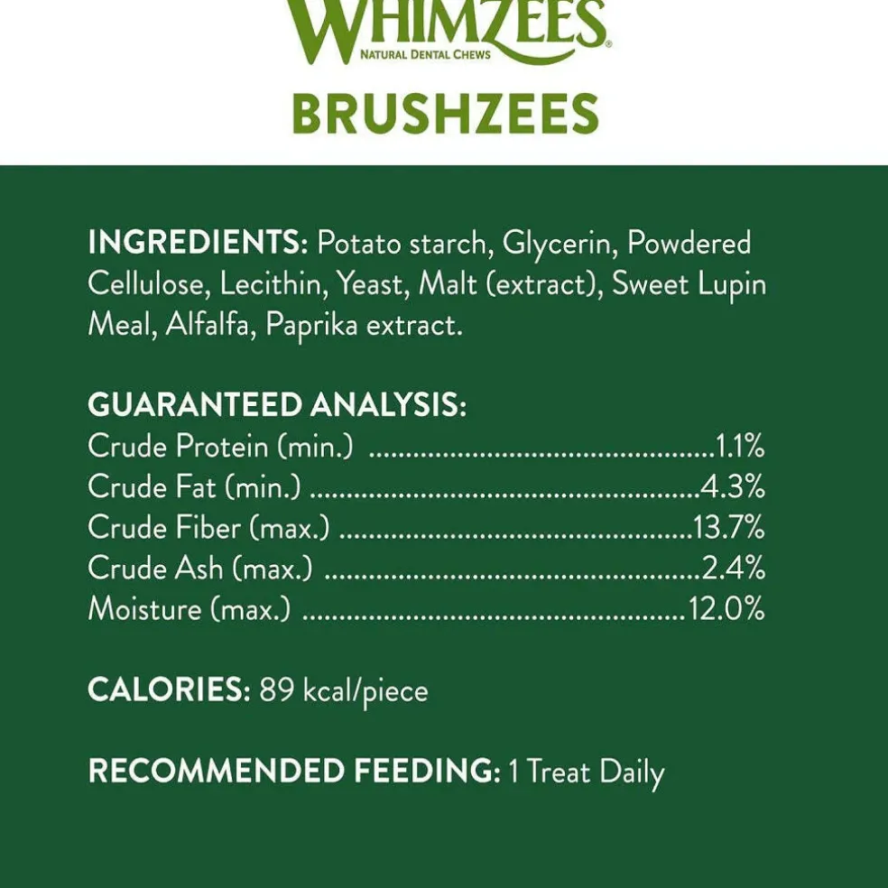 Whimzees Natural Grain Free Daily Dental Medium Dog Treats (7.4 oz)