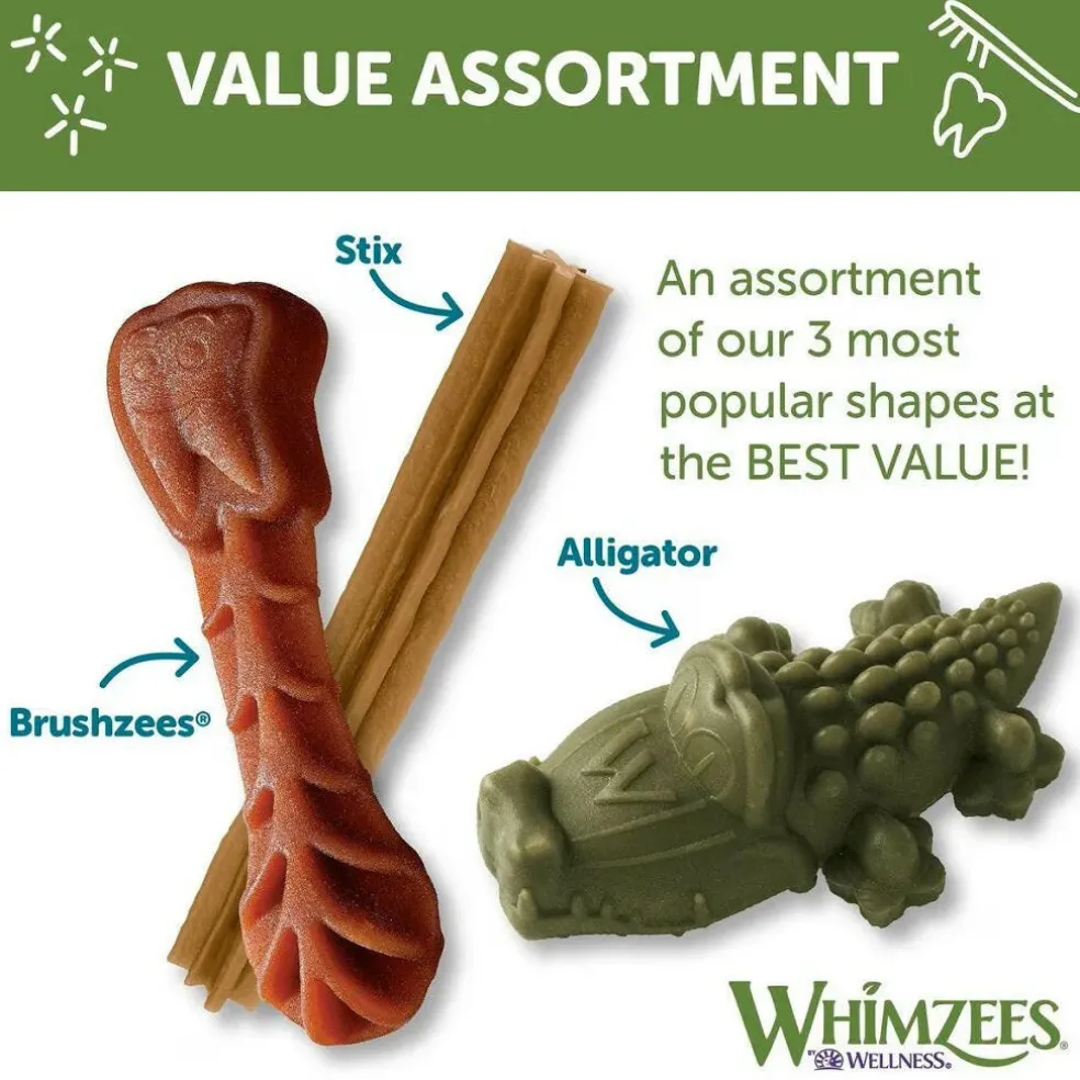 WHIMZEES Variety Pack Grain-Free For Dental Dog Treats, Small (56 coun)