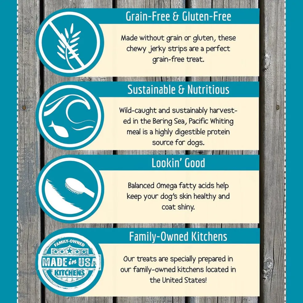 Wholesomes Cleo's Fish Grain Free Jerky Sticks Moist Dog Treats