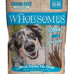 Wholesomes Cleo's Fish Grain Free Jerky Sticks Moist Dog Treats