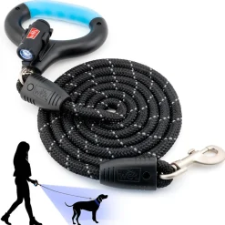 Wigzi Luna LED Reflective Rope Leash 6' Up to 250 lb Dog