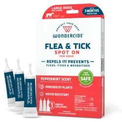 Wondercide Flea & Tick Spot On for Dogs with Natural Essential Oils, Peppermint Scent