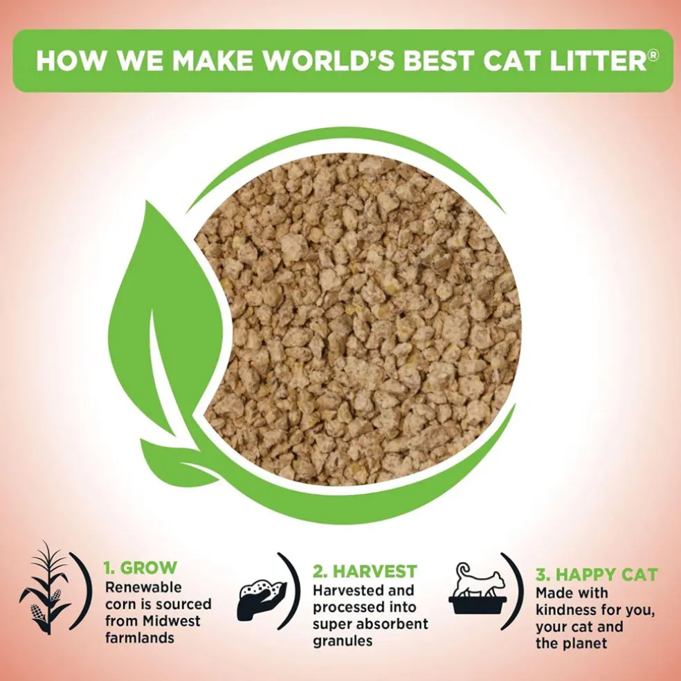 World's Best Cat Litter Poof Fighter Multiple Cat Light Lemongrass Scent, 28 lbs