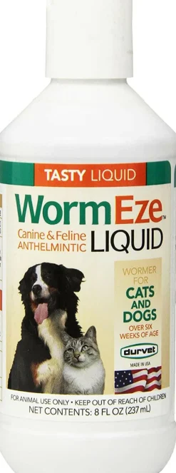 WormEze Canine and Feline Anthelmintic Liquid (8 oz)