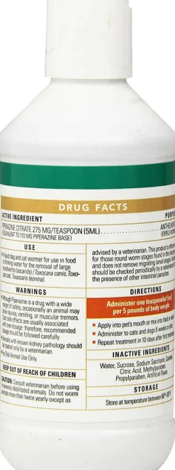 WormEze Canine and Feline Anthelmintic Liquid (8 oz)