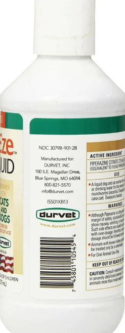 WormEze Canine and Feline Anthelmintic Liquid (8 oz)
