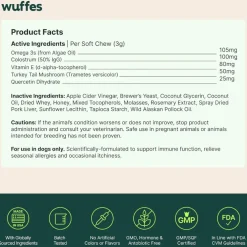 Wuffes Allergy & Itch Chews for Dogs (50 chews)