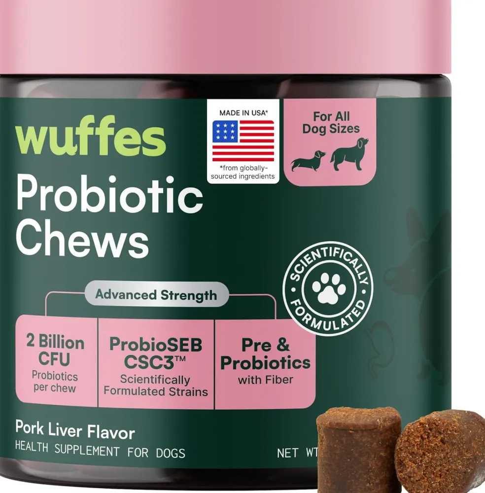 Wuffes Probiotic Chews for Dogs (50 chews)