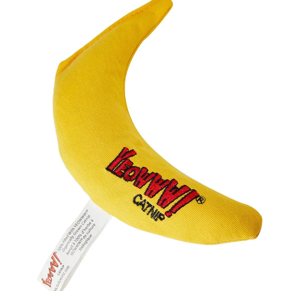 Yeowww! Banana Catnip Cat Toy Yellow, 7", 1 count
